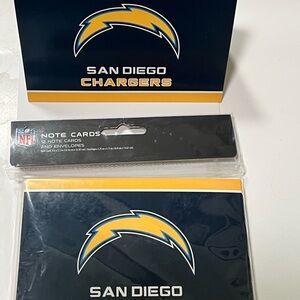 NFL San Diego Chargers Note Cards - Navy and Gold